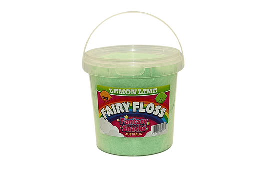 Lemon Lime 50g Tub - Fantasy Fairy Floss - Sweet Treats