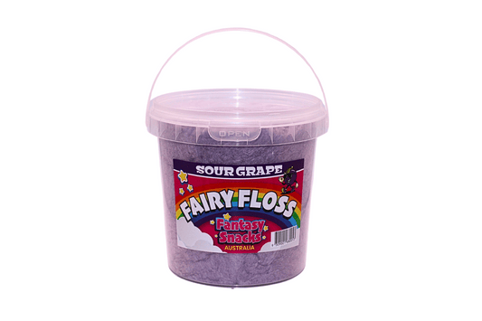 Sour Grape 50g Tub - Fantasy Fairy Floss - Cotton Candy
